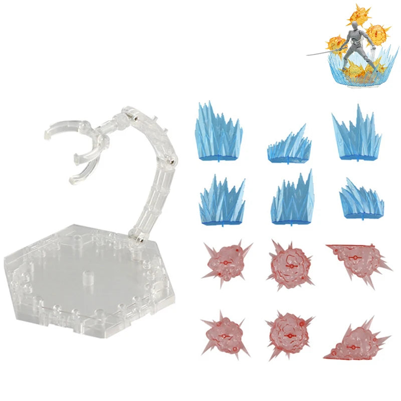 Ground Fissure Explosion Platform Impact Effect Model Action Figure One Piece Ace Fire Scenes Toys Special Effect Stand Base Toy