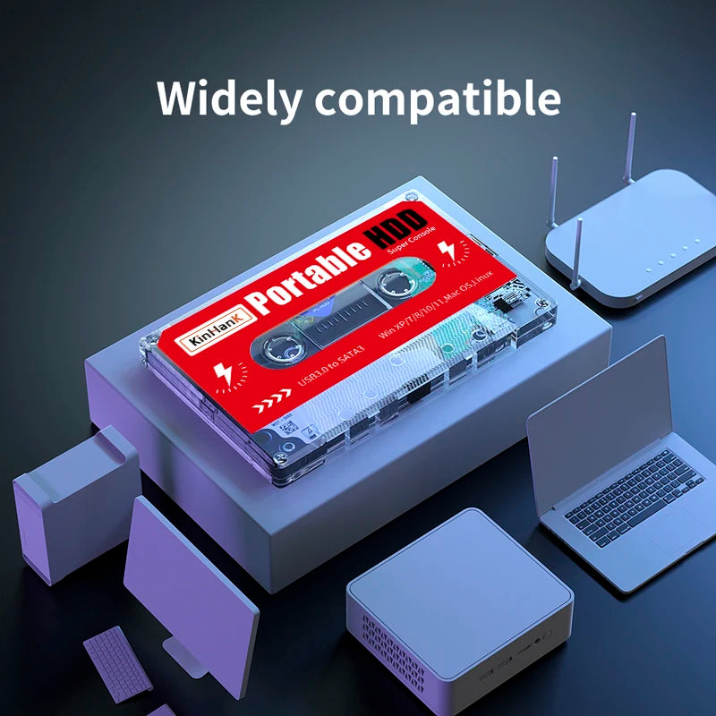 KINHANK Super Console 2T Portable Retro Game HDD With 120000+ Games For SS/MAME/DC/NAOMI Plug and Play For PC/ Laptop for Kid
