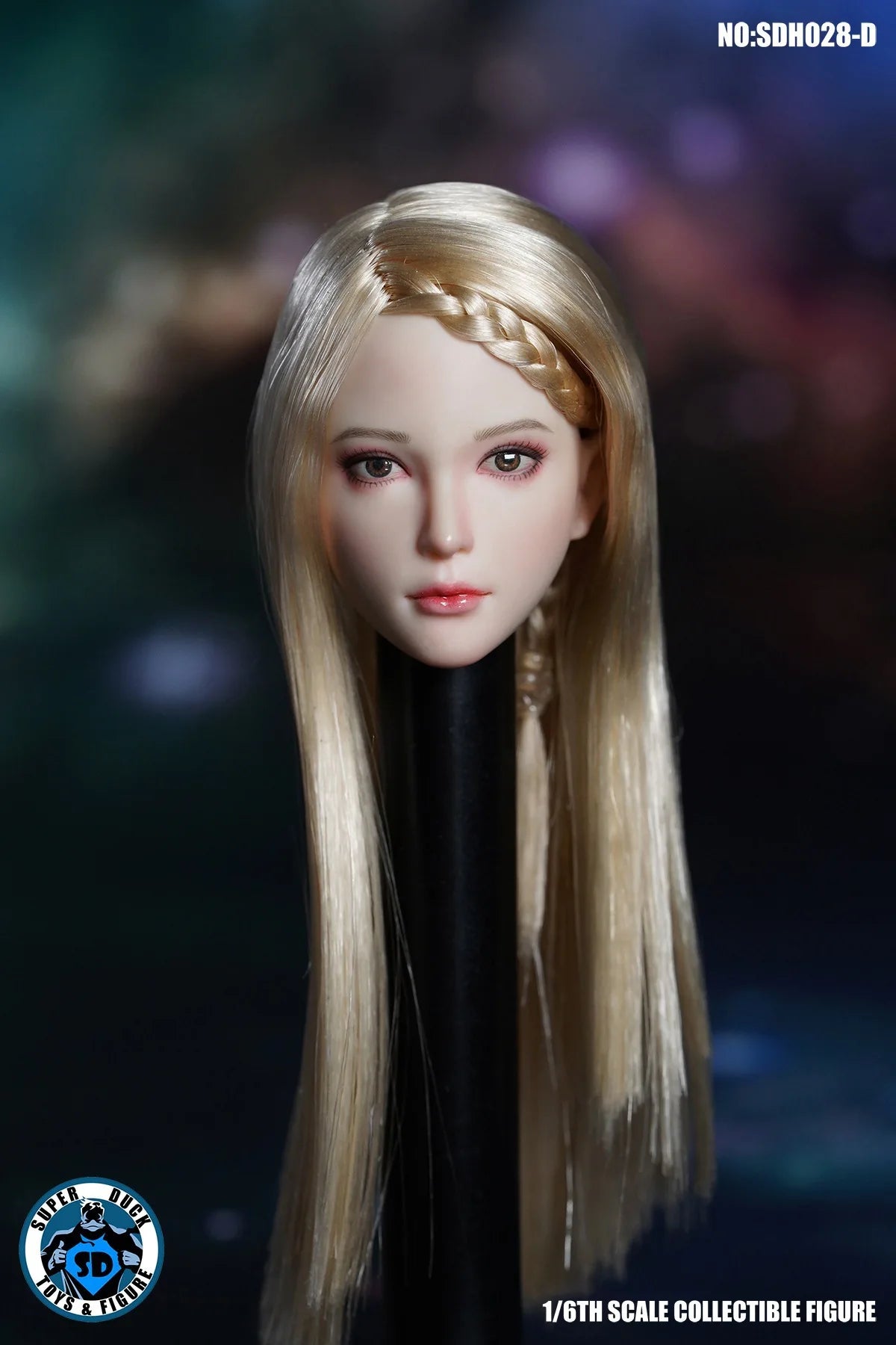 SUPER DUCK SDH028 1/6 Scale Long Hair Girl Head Sculpt Carving Model Fit 12'' Female Soldier Action Figure Body Dolls Toy
