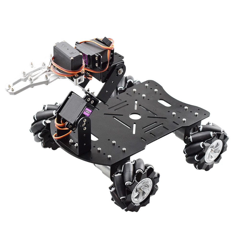 Mecanum Wheel Robot Car Robot Arm Kit with 4-Axis Control Robotics Claw for Arduino DIY Project STEM Toy