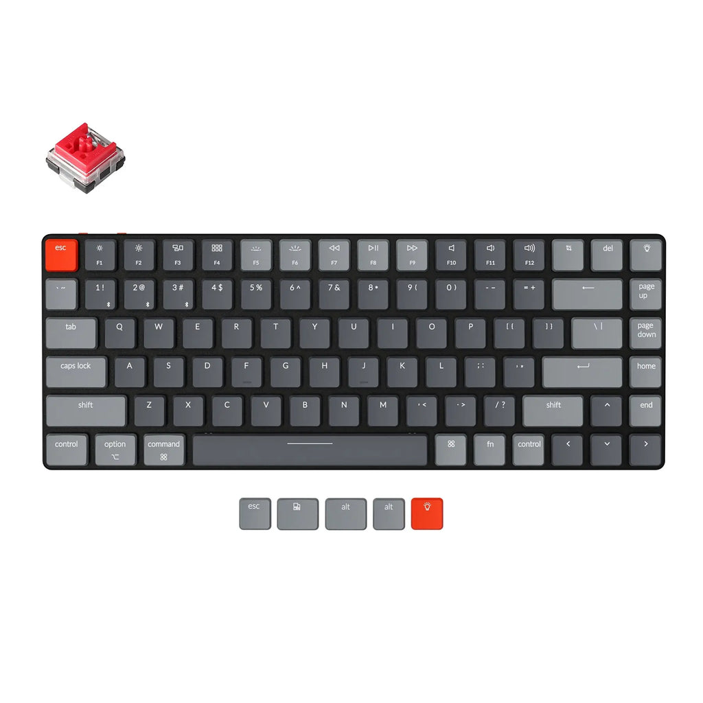 Keychron K3 E V2 Ultraflache kabellose mechanische Tastatur mit niedrigem Profil, optischer Hot-Swap-Schalter, RGB-Hintergrundbeleuchtung für Mac Windows