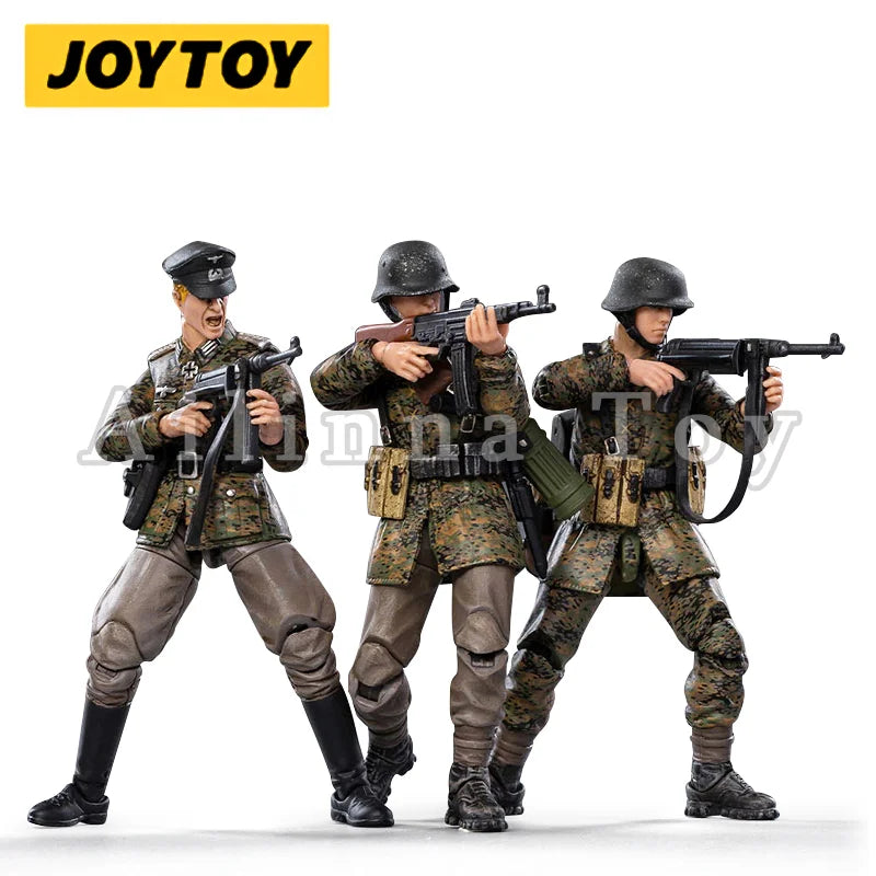 JOYTOY 1/18 3.75 Action Figure (3PCS/SET) WWII Germany Wehrmacht Spring Camouflage Anime Collection Military Model