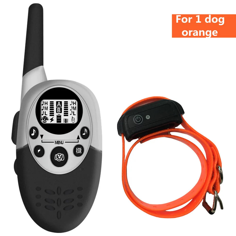1000 m wasserdichtes Hundeerziehungshalsband, wiederaufladbar, Antibellkontrolle mit akustischem Signal, Vibrationsalarm und Schockempfänger, 40 % Rabatt