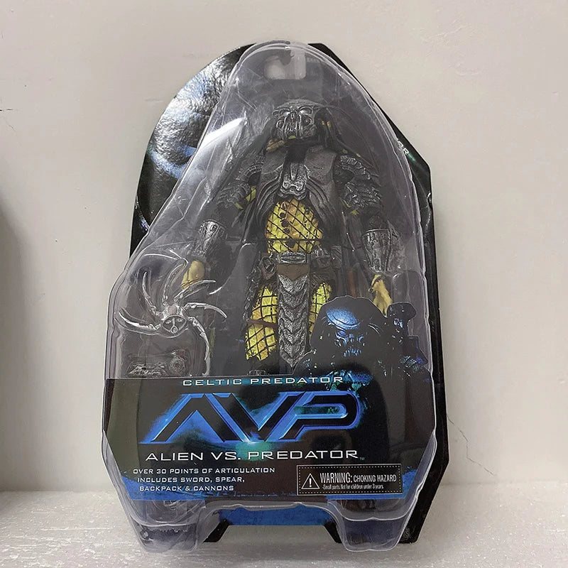 Celtic Predator Masked Scar Predator Figure Alien Action Figure Toys Collection Model Toys Joint Movable Children's Gifts