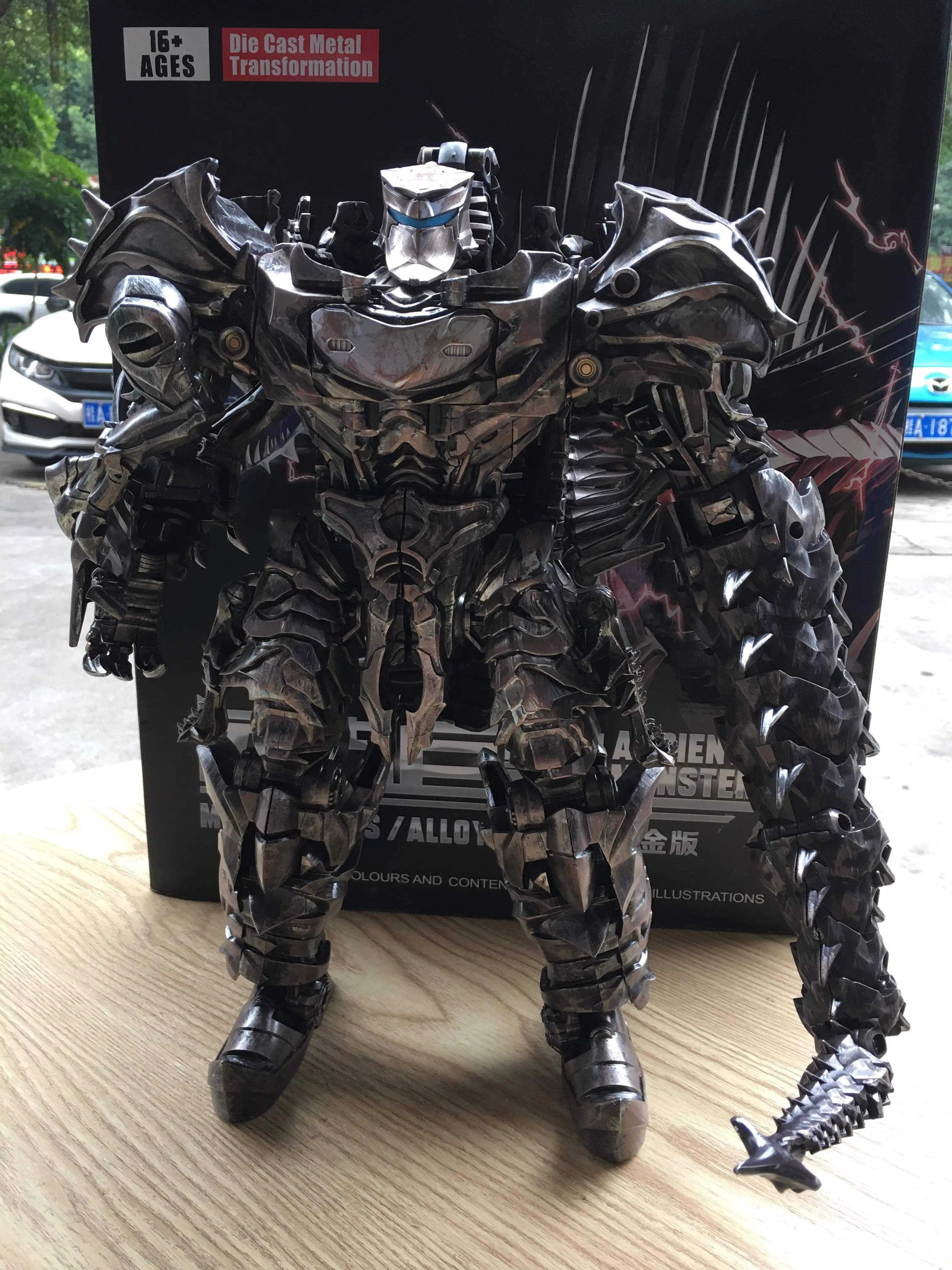 AOYI LS11 AM01 Transformation Toys Action Figure 37cm Scorn Dinobots Ancient Behemoth Dinosaur Collection Robot Model Alloy Toy