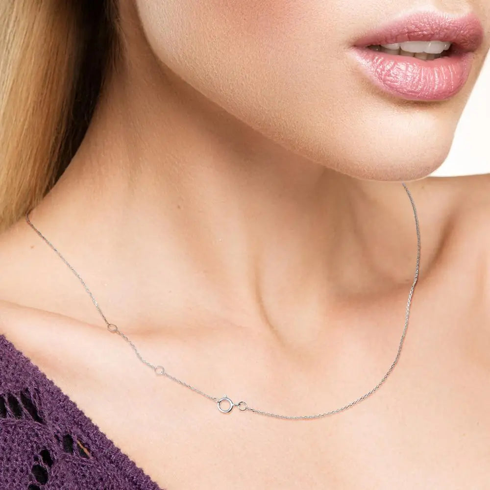 VISTOSO Goldkette für Damen, echtes 14 Karat 585 Rosé-/Gelb-/Weißgold, Kette 42 cm, edler Schmuck