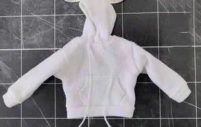 Herrenkleidung im Maßstab 1/12, lässige Sport-Kapuzenpullover-Hose, kurzärmliges T-Shirt, Zubehörmodell für 6-Zoll-Actionfigurenkörper