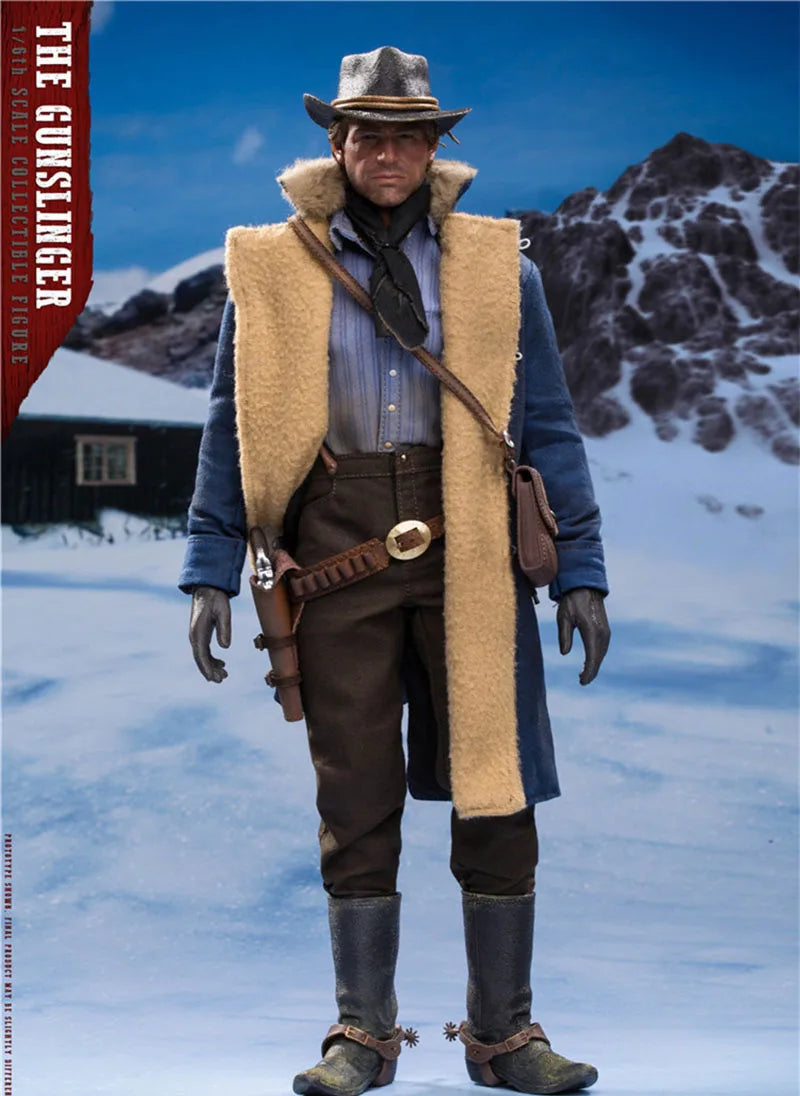 LIMTOYS LIM008 1/6 Western Cowboy Arthur Action Figure with 2 Head Sculpt  12'' Male Soldier Figurine Full Set Collectible Model