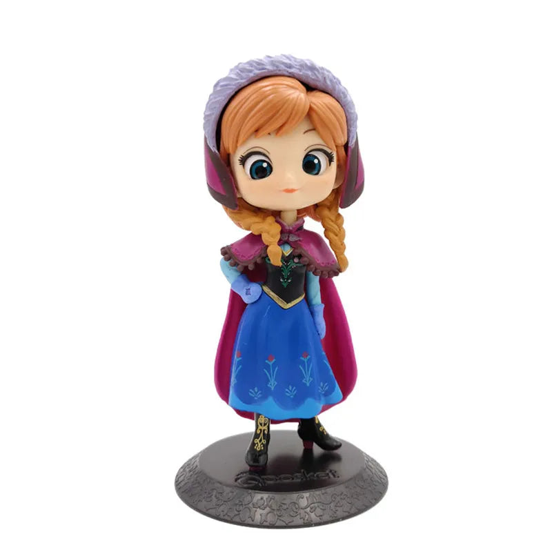 HOT 20+ Style Princess Q Posket Princess Snow Elsa & Anna clown PVC Anime Dolls Figures Collectible Model Kid Toys Gift