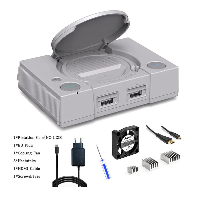 RETROFLAG PiStation Case Raspberry Pi 4 Case with Cooling Fan and 3pcs Heatsinks Pistation LCD Case for Raspberry Pi 4 /Pi 4B