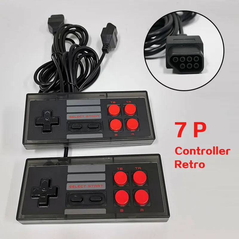 2 Pack 7 PIN  Classic Controller, Suily 7 PIN Controller Retro Gamepad Joystick for Original Game consoles