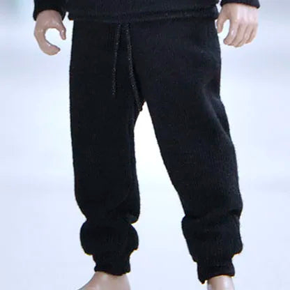 Herrenkleidung im Maßstab 1/12, lässige Sport-Kapuzenpullover-Hose, kurzärmliges T-Shirt, Zubehörmodell für 6-Zoll-Actionfigurenkörper