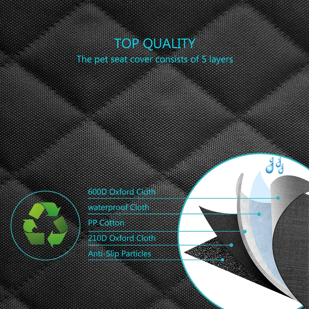 Hunde-Autositzbezug, Haustier-Reiseträger-Matratze, wasserdichte Hunde-Autositz-Schutzmatte mit Mittelsitz-Armlehne für Hunde