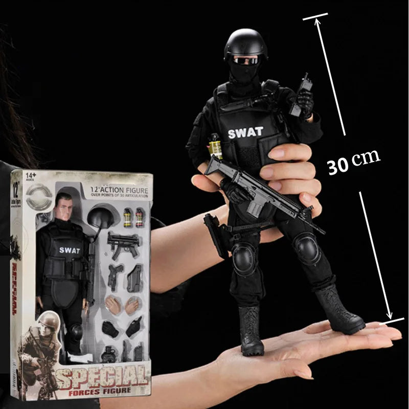 1/6 Scale Male Soldier Model SWAT Special Police Boy Doll 12inch Action Figure Kids Children Toy Christmas Gift Display In Stock