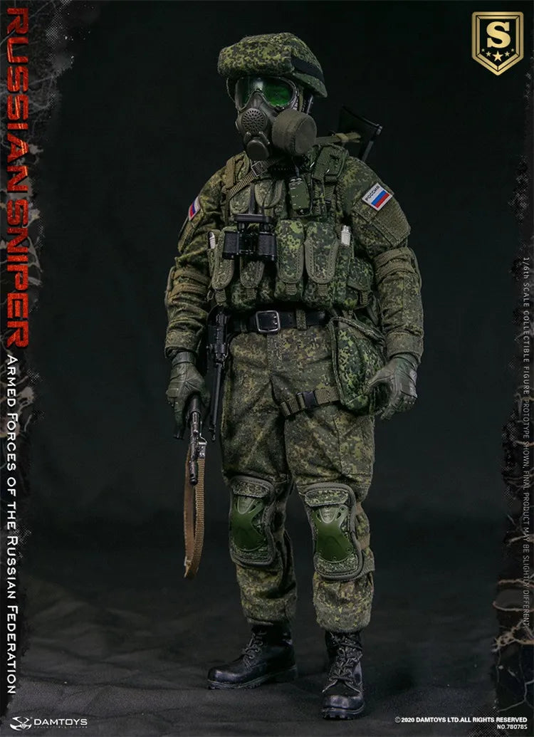 For Collection DAMTOYS 78078 1/6 Scale RUSSIAN SNIPER 12'' Male Soldier Action Figure Model Body Full Set Toys for Fans Gifts