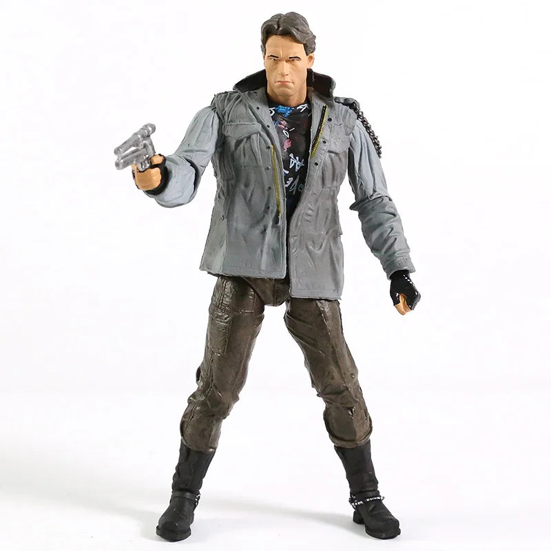 NECA Terminator T-800 Arnold Schwarzenegger Tech Noir / Police Station Assault 7" Action Figure Joint Movable Model Toy