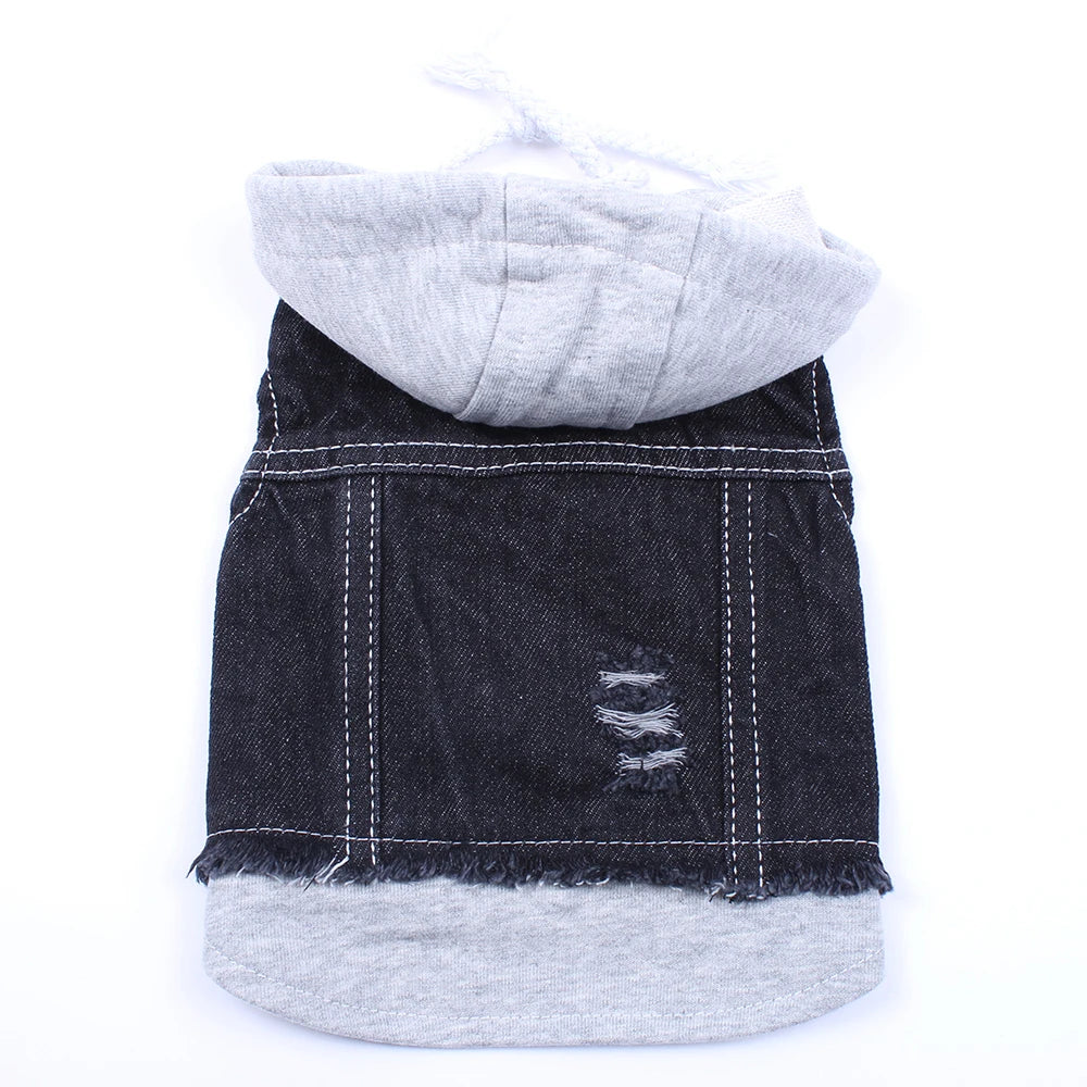 Hund Katze Jacke Weste Denim Haustier Welpen Mantel Hoodie Frühling/Herbst Kleidung Bekleidung