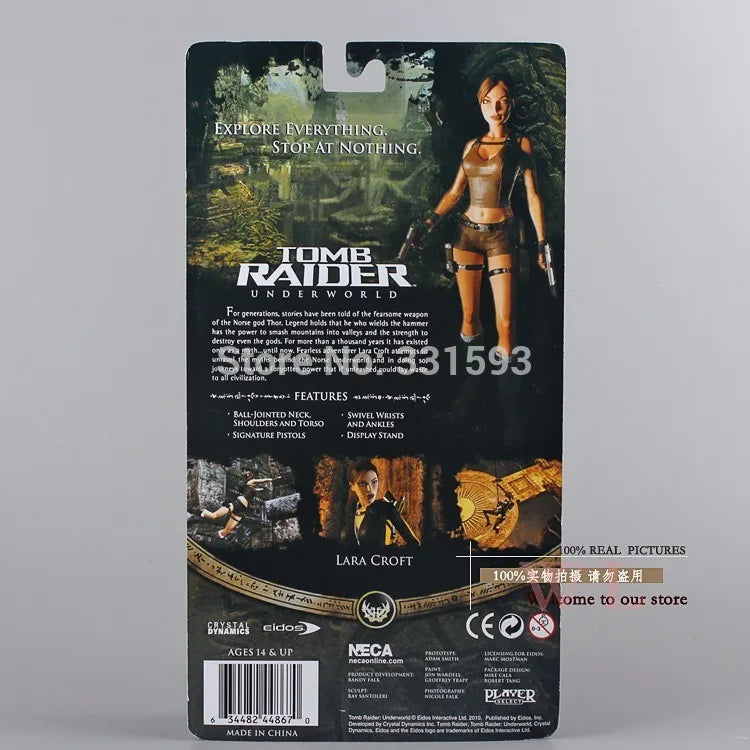 NECA Tomb Raider Underworld Lara Croft PVC-Actionfigur 7" 18CM Neu in Box