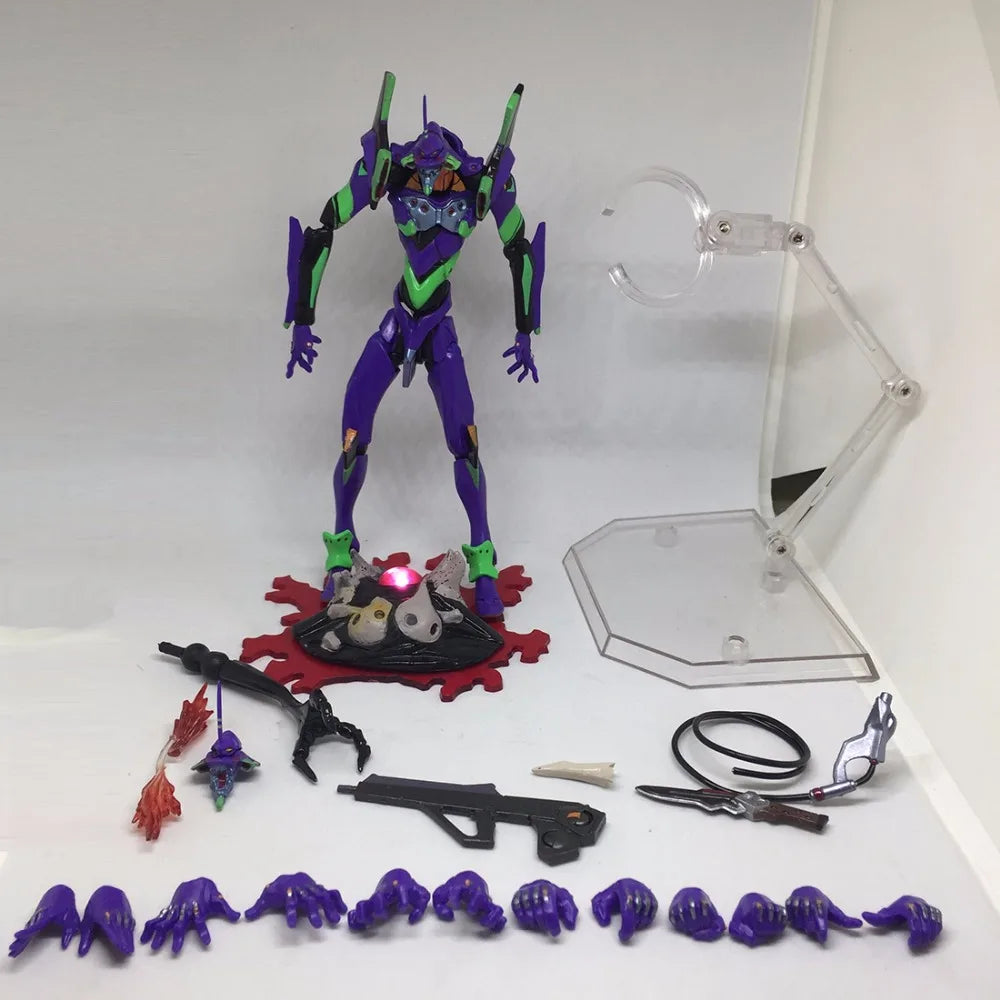 Mafex Евангелион EVA 01 Фигура Revoltech 080 Евангелион EVA 01 Екшън Фигурка Модел Играчка Кукла Подарък