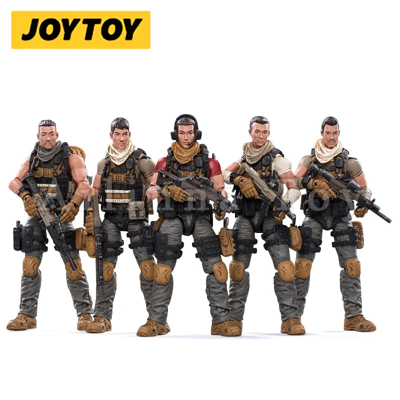 JOYTOY 1/18 3.75inches Action Figure (5PCS/SET) PLA Field Force Anime Collection Model Toy For Gift