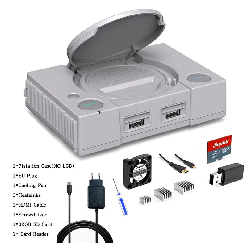 RETROFLAG PiStation Case Raspberry Pi 4 Case with Cooling Fan and 3pcs Heatsinks Pistation LCD Case for Raspberry Pi 4 /Pi 4B
