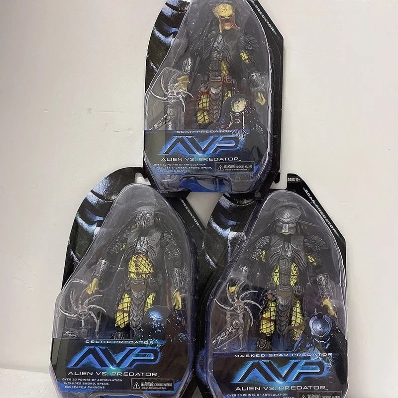 Celtic Predator Masked Scar Predator Figure Alien Action Figure Toys Collection Model Toys Joint Movable Children's Gifts