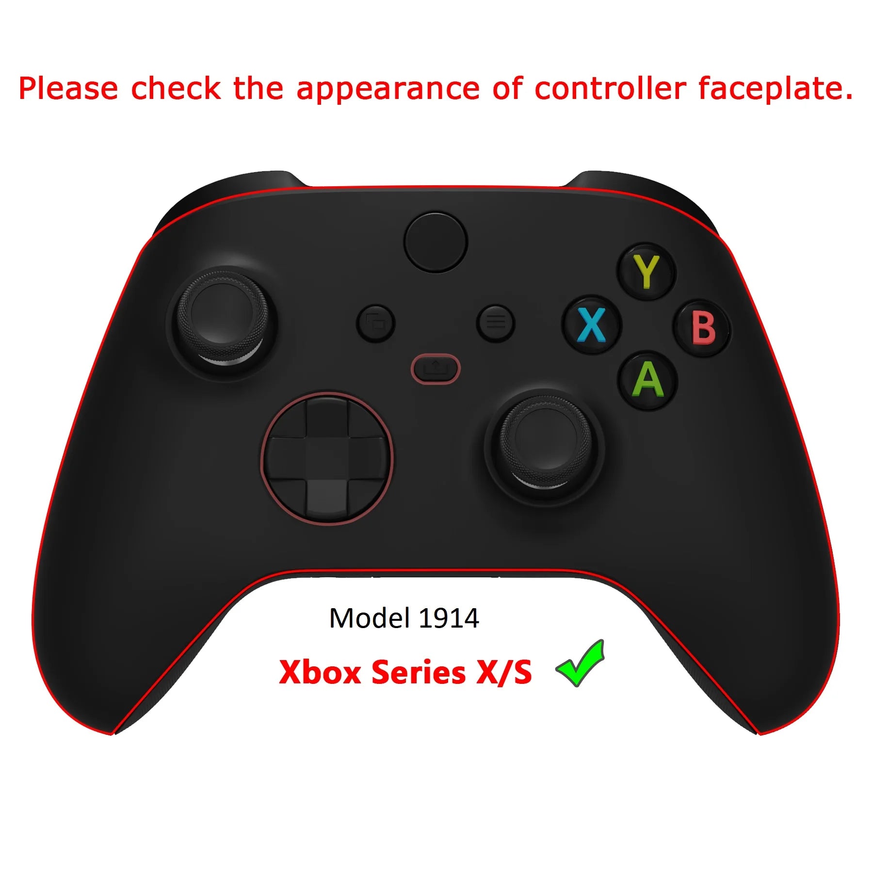 eXtremeRate ASR-Version, vollständiges Set an Shell-Tasten für Xbox Core Controller (Xbox Series X &amp; S Controller) – Diamantstrukturiertes Schwarz