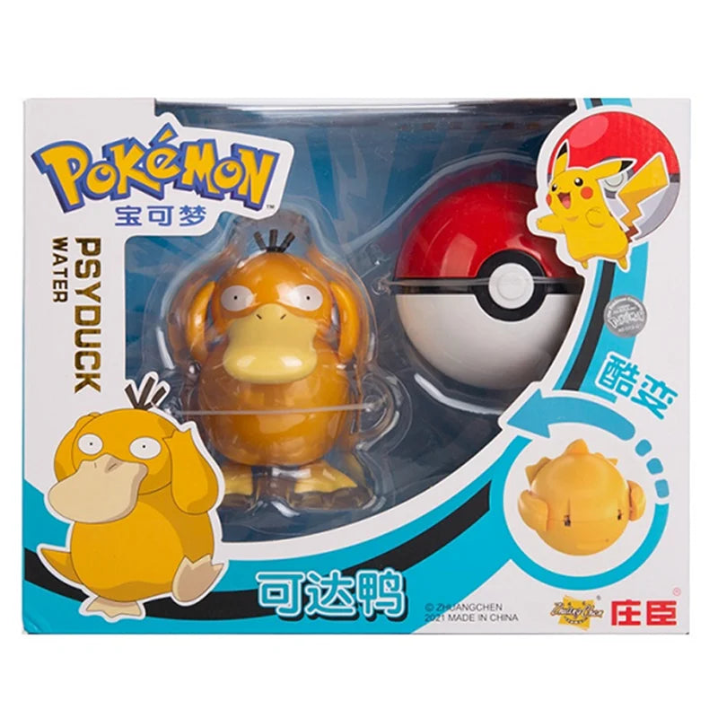 New Pokemon Figures Genuine Original Box Pikachu Charizard Greninja Pocket Monster Pokeball Action Deformation Model Toys Gift