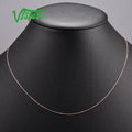 VISTOSO Goldkette für Damen, echtes 14 Karat 585 Rosé-/Gelb-/Weißgold, Kette 42 cm, edler Schmuck
