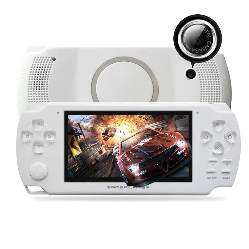 Neue handheld Spielkonsole 4,3 zoll bildschirm mp4 player MP5 spiel player echte 8GB unterstützung für psp spiel, kamera, video, e-boo