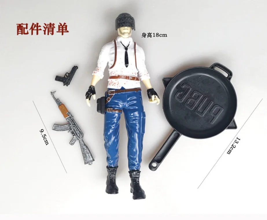 Game Figure PUBG Battle Royale Action Figures With helmets PUBG Cake Decoration Figure Toys For Battle Royale Fans Collections