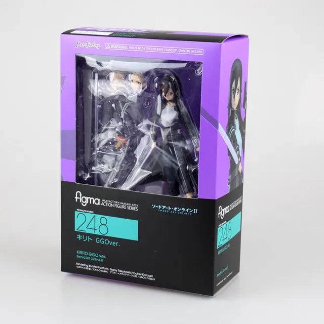 Anime SAO Kirito Kazuto Asuna Figma 174 178 241 248 PVC Action Figure Statue Collectible Model Toys Doll Gifts