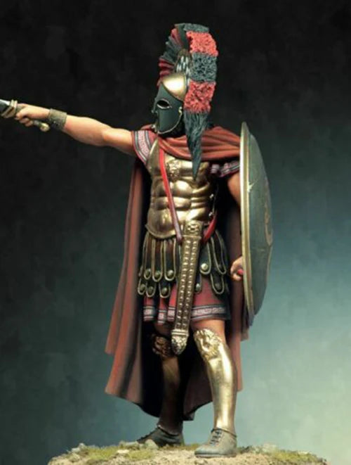 1/18 90mm  ancient stand  warrior with shield   (WITH BASE ) Resin figure Model kits Miniature gk Unassembly Unpainted