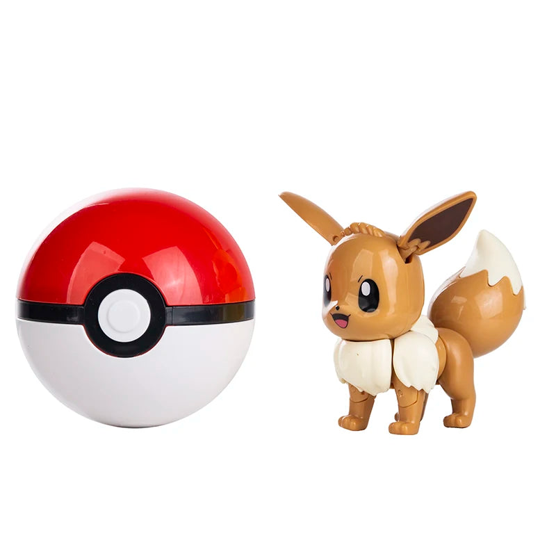 New Pokemon Figures Genuine Original Box Pikachu Charizard Greninja Pocket Monster Pokeball Action Deformation Model Toys Gift