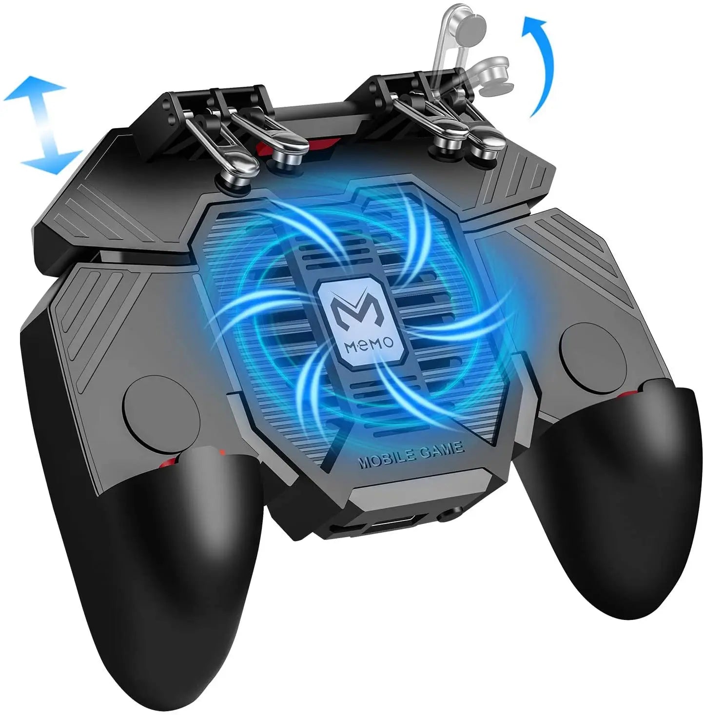 Universal PUBG Mobile Gamepad Controller Joystick with 6-Finger Keys for FPS Gaming Compatible with iOS And Android