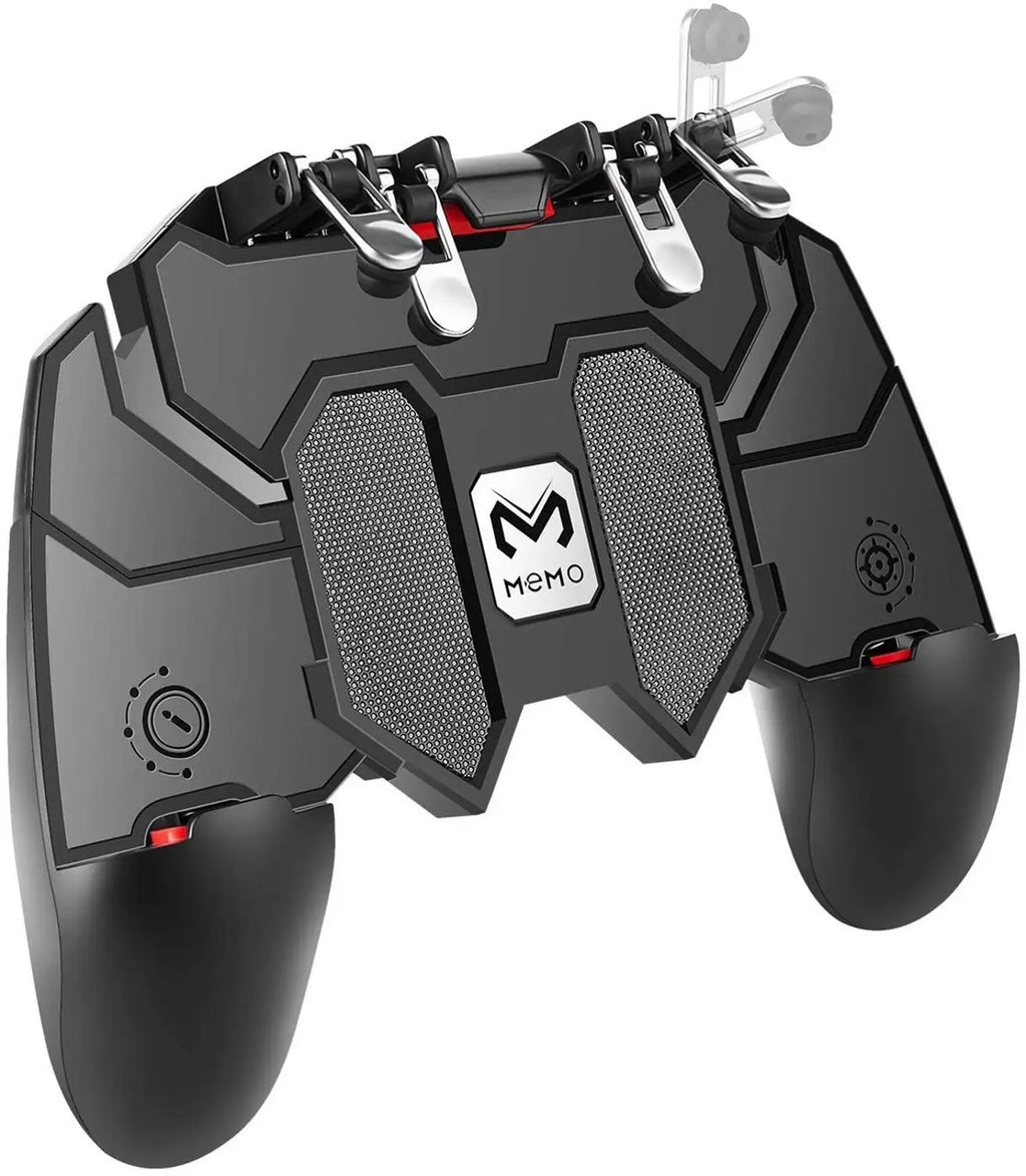 Universal PUBG Mobile Gamepad Controller Joystick with 6-Finger Keys for FPS Gaming Compatible with iOS And Android