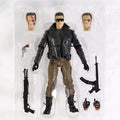 NECA Terminator T-800 Arnold Schwarzenegger Tech Noir / Police Station Assault 7" Action Figure Joint Movable Model Toy