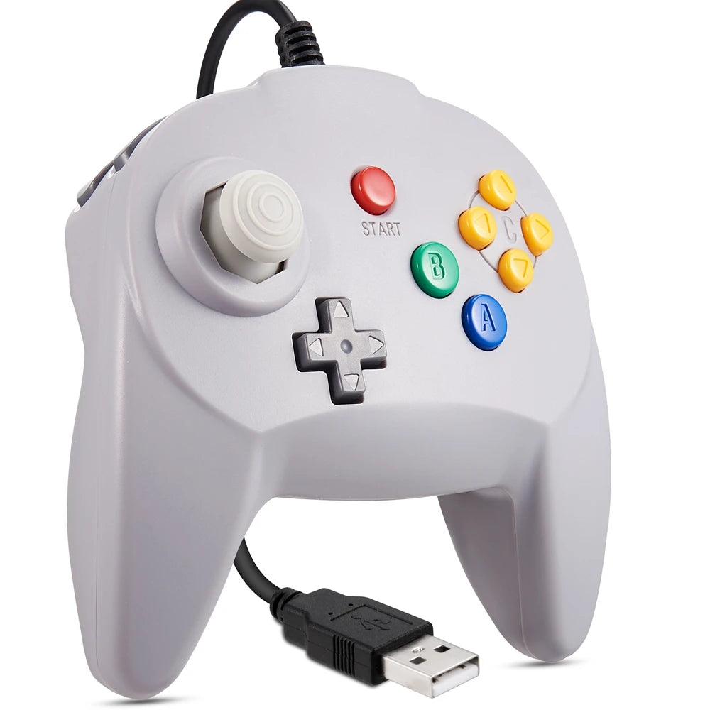 [USB Version]Mini Controller for Classic N64 Games,Wired Gamepad Joystick for Windows PC Mac Raspberry Pi Linux Switch Console