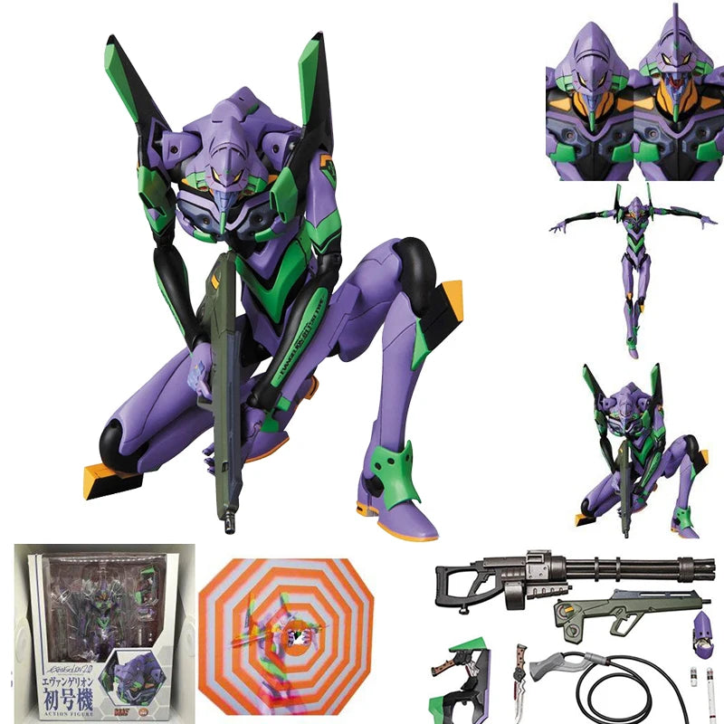 Mafex Евангелион EVA 01 Фигура Revoltech 080 Евангелион EVA 01 Екшън Фигурка Модел Играчка Кукла Подарък