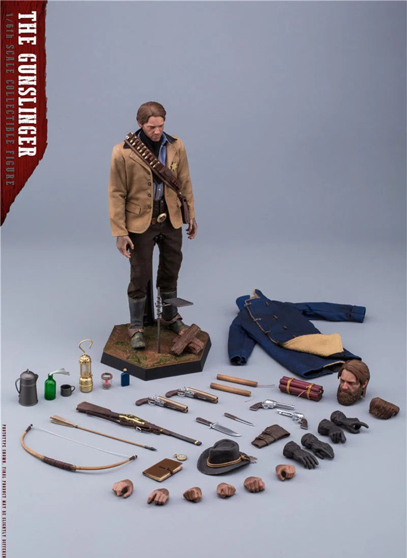LIMTOYS LIM008 1/6 Western Cowboy Arthur Action Figure with 2 Head Sculpt  12'' Male Soldier Figurine Full Set Collectible Model