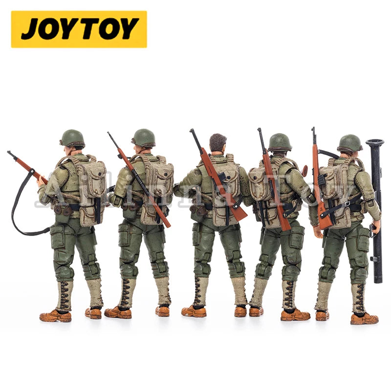 JOYTOY 1/18 3.75 Action Figure WWII USMC/Airborne Division Anime Collection Military Model For Gift