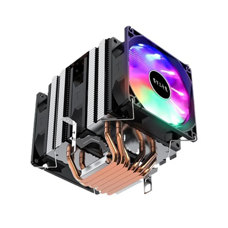 High Quality 6Heat-Pipes RGB 3PIN CPU Cooler Radiator Cooling 3 Fans For AM2/AM3/AM4 LGA 1150 1155 1366 1156 2011 2011-3