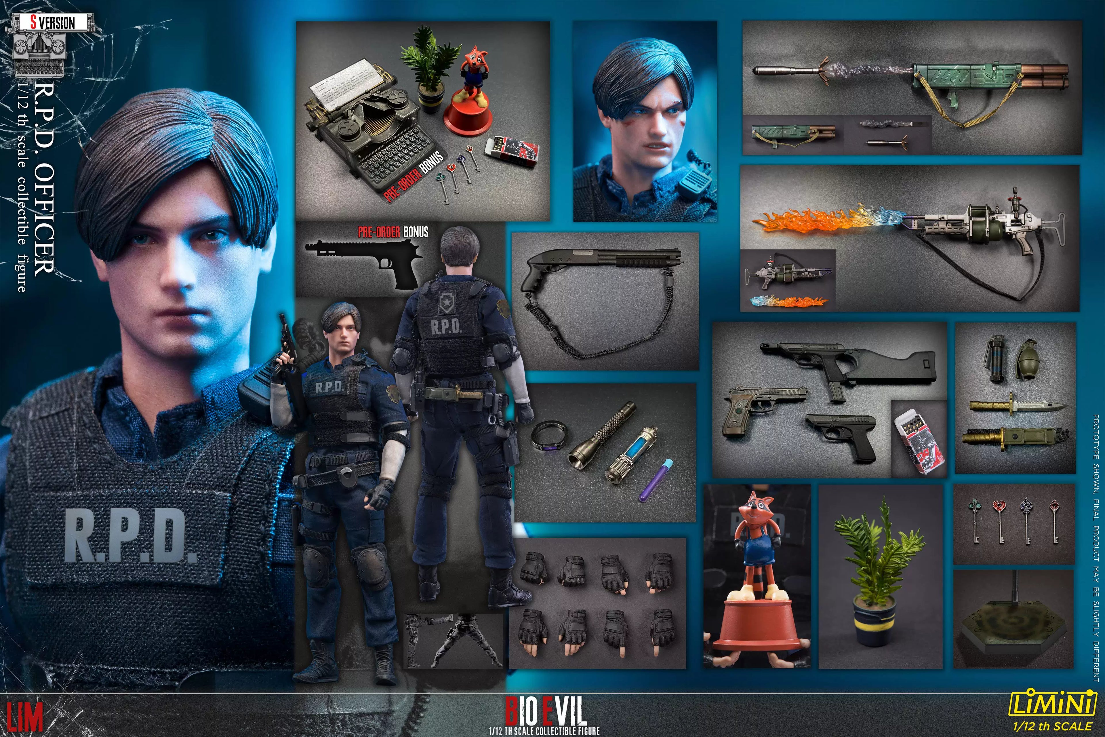 pre-sales Official Reissue Patriot Resident Evil Big Boss Nemesis 1/12 Scale Action Figure