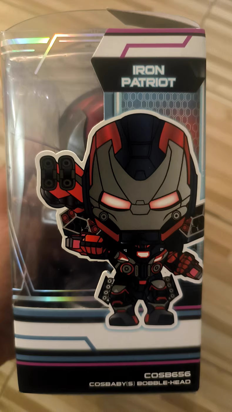 Hot Toys Iron Patriot Avengers: Endgame Patriot War Gear Cosbaby Mini Collectible Figures, Scale Figurines