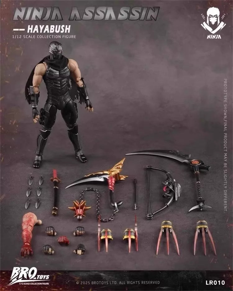BROTOYS Ninja Assassin Hayabusa Ninja Gaiden 1/12 Action Figure