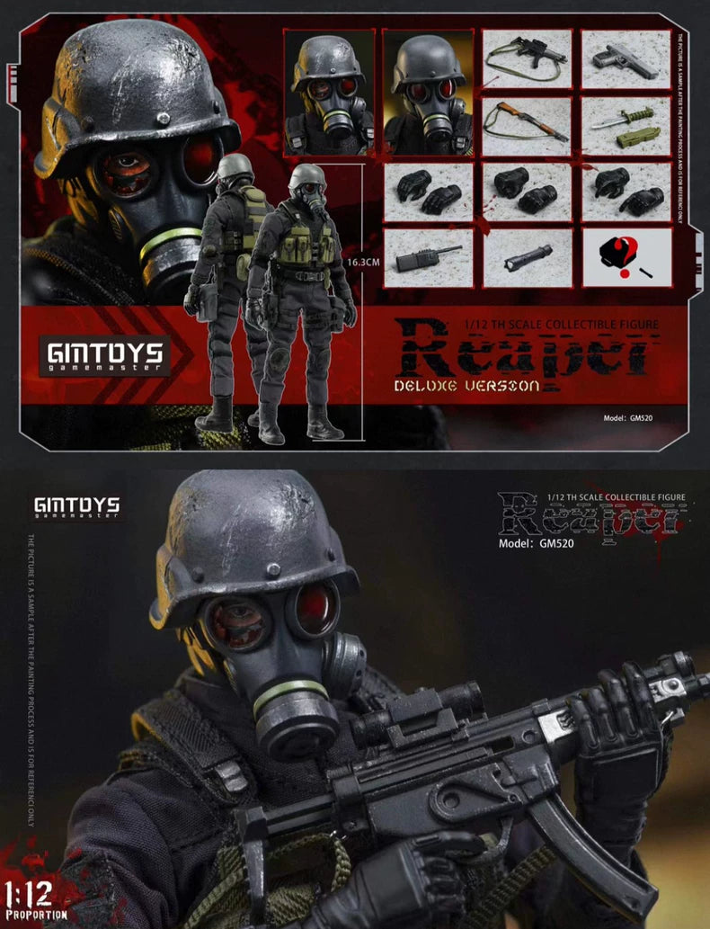 Gmtoys 6-inch (1/12 Scale) Resident Evil "Grim Reaper" Hunk Action Figure – Deluxe Edition