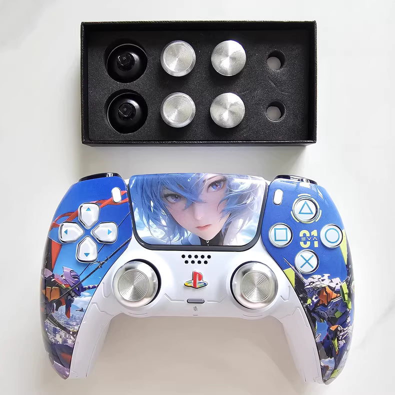 Sony PS5 original controller upgraded with Hall effect TMR joystick: EVA Gospel Star
