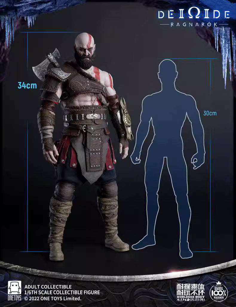 OTHER Onetoys 1/6 Scale: God of War — Kratos (OT019) — 3-Bonus Edition (Snow Cloak, Siren Spear, Prophet Head)
