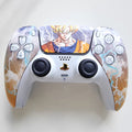 Sony original PS5 controller modified and upgraded with Hall effect TMR joysticks: Lightning Goku edition.
