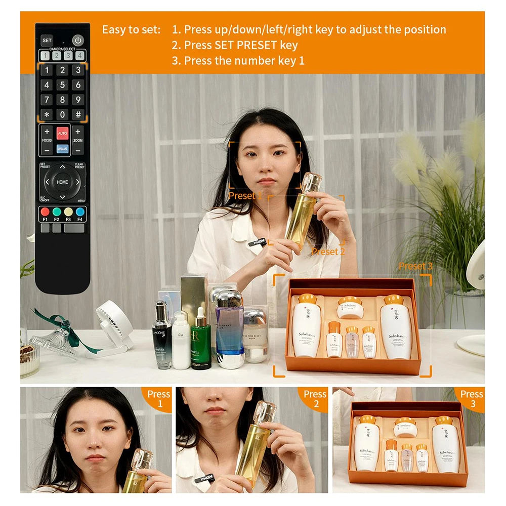 FEELWORLD UHD4K12X-Kamera, mehrere Videoausgänge, USB-PoE-Unterstützung, 12-facher optischer Zoom, Autofokus, SDI, HDMI, IP, 4K@30FPS, 4K-PTZ-Kamera